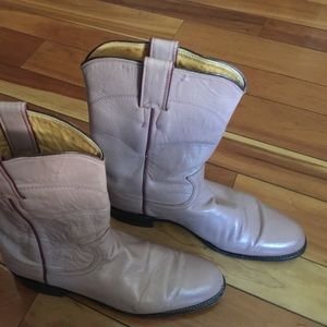 Women’s Vintage Justin Roper Boots Pink/Lilac S8